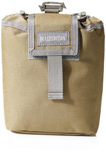 Maxpedition Rollypoly front view showing compact dump pouch for mags and shells
