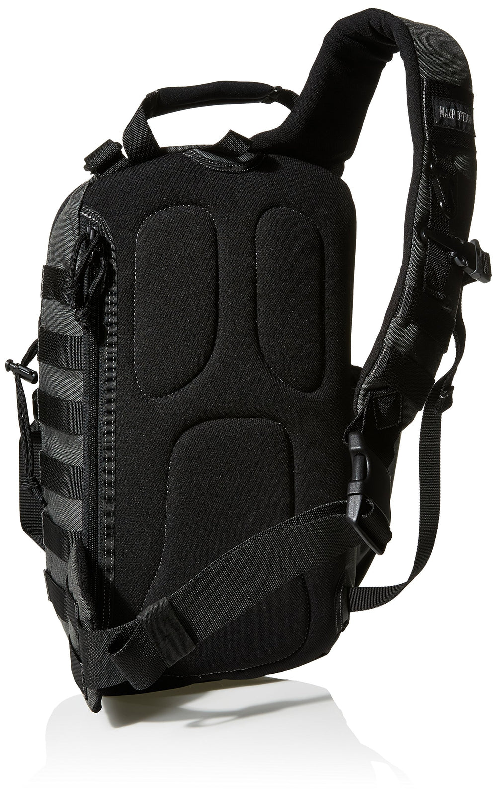 Maxpedition Sitka Gearslinger back view shows ergonomic wear and balanced support.