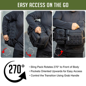 Maxpedition Sitka Gearslinger durable zipper tracks keep contents secure