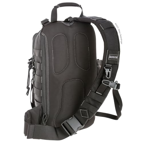 Maxpedition Sitka Gearslinger main compartment open for rapid item retrieval
