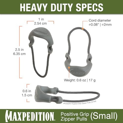 TPU plastic zipper pull with 2 mm polyester cord grip