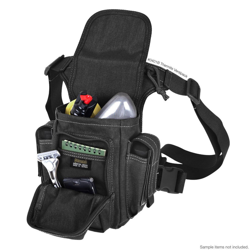 Maxpedition Thermite Versipack clip and strap hardware for hands-free carry
