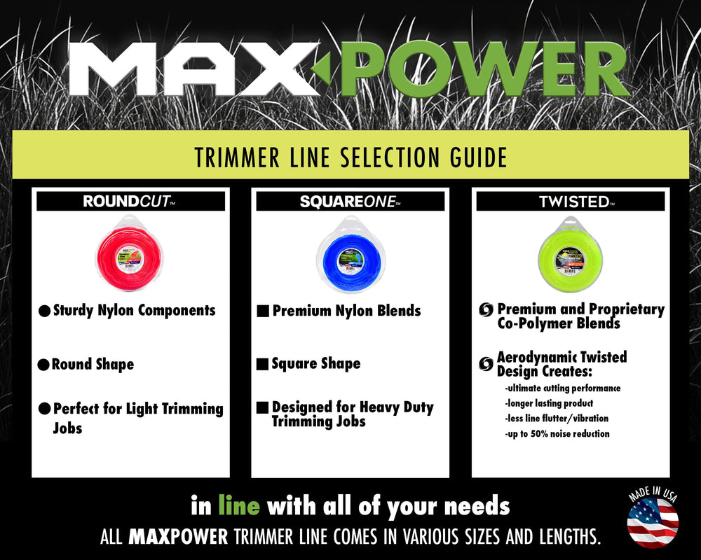 Residential grade line designed for homeowner use and simple maintenance.