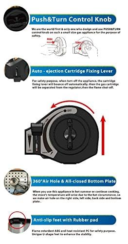 Maxsun MS-7 portable camping stove top view emphasizes compact design.