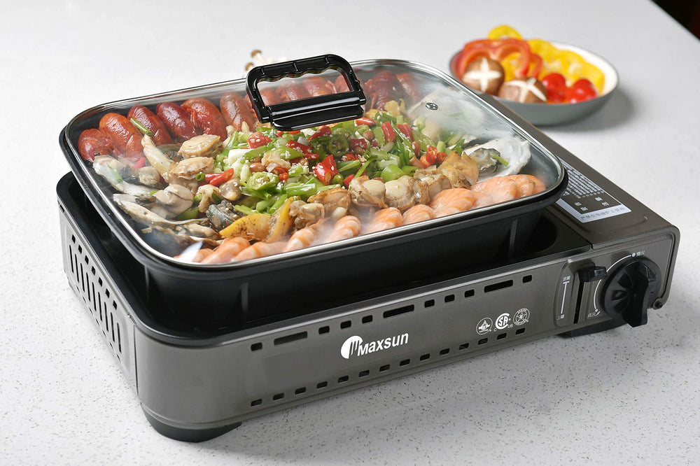Maxsun portable-tabletop-stove ready for versatile outdoor cooking.