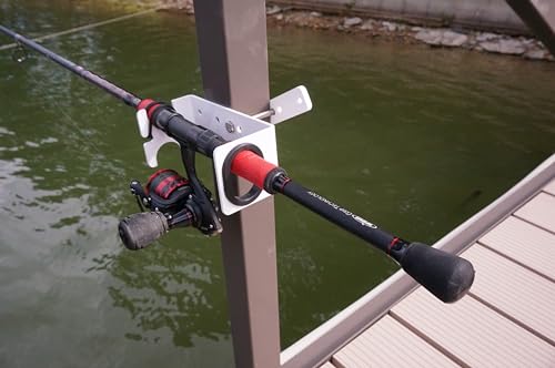 MAXXTUFF MTM104 two holders on a post enable hands-free fishing.