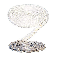 Maxwell 8-plait nylon anchor rode 200 ft with chain for windlass anchoring