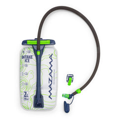 Mazama Intake ICE 2L reservoir with wide opening fill port for quick field filling.