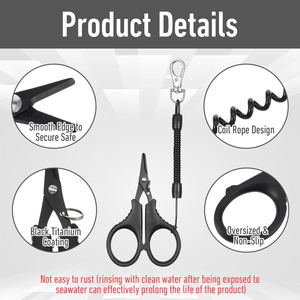 Retractable safety lanyard extended for quick access to scissors