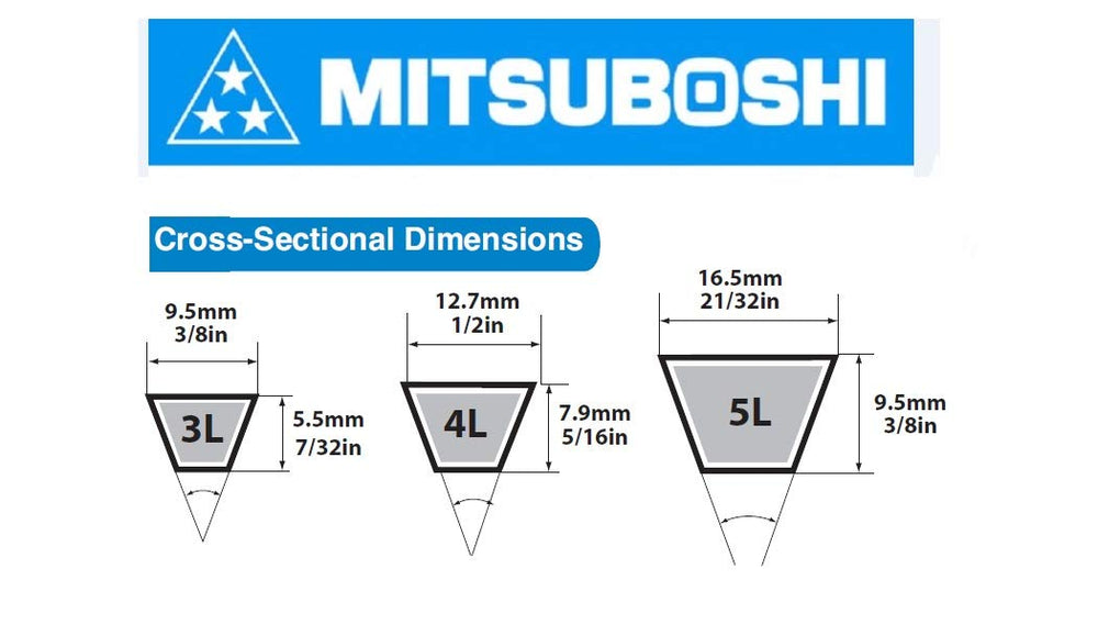 MBL 4L260 belt assembly showing backside idler compatibility for smooth performance