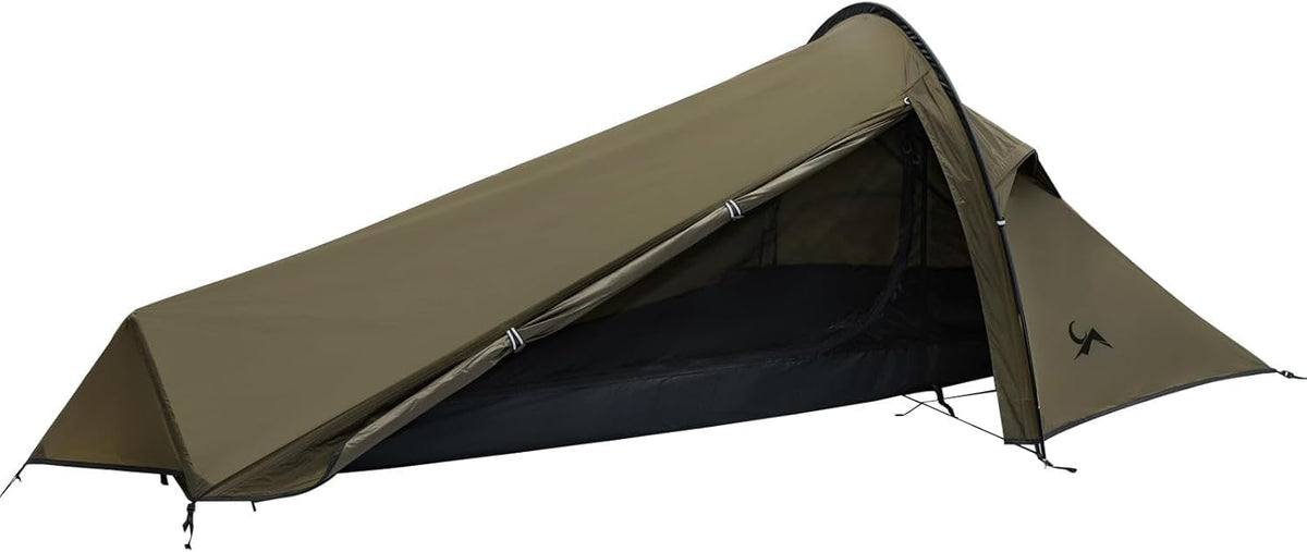MC TOMOUNT bivy tent ultralight front view highlights compact packability for backpacking comfort.