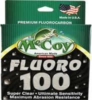 McCoy Fishing Fluoro 100 spool: crystal-clear fluorocarbon for sensitive bites and low-visibility presentations