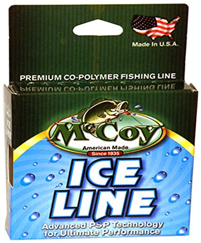 McCoy Fishing ice fishing line 125-yard, durable co-polymer reduces memory and keeps guides ice-free.
