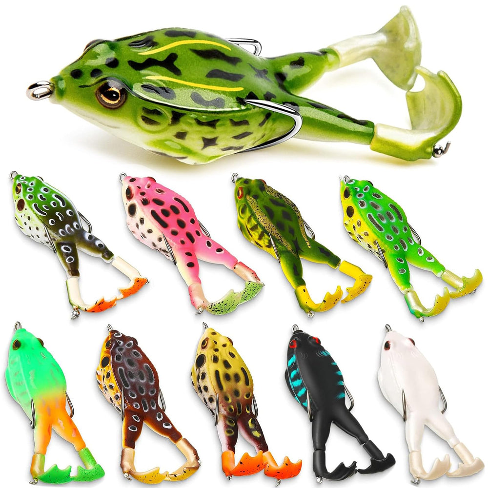 MCCVBFHH 10-Piece Frog Lures set - color variation 1