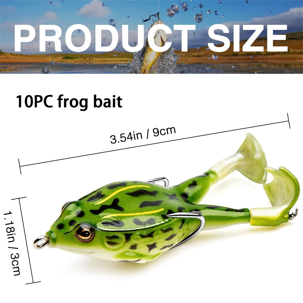 MCCVBFHH 10-Piece Frog Lures set - color variation 2