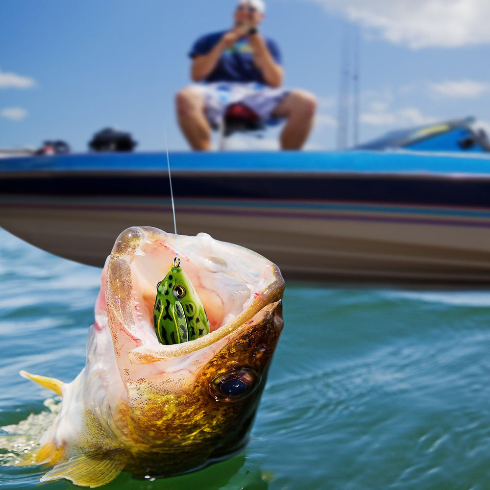 Realistic soft frog skin texture on the frog lure