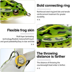 Reinforced steel connection ring on frog lure