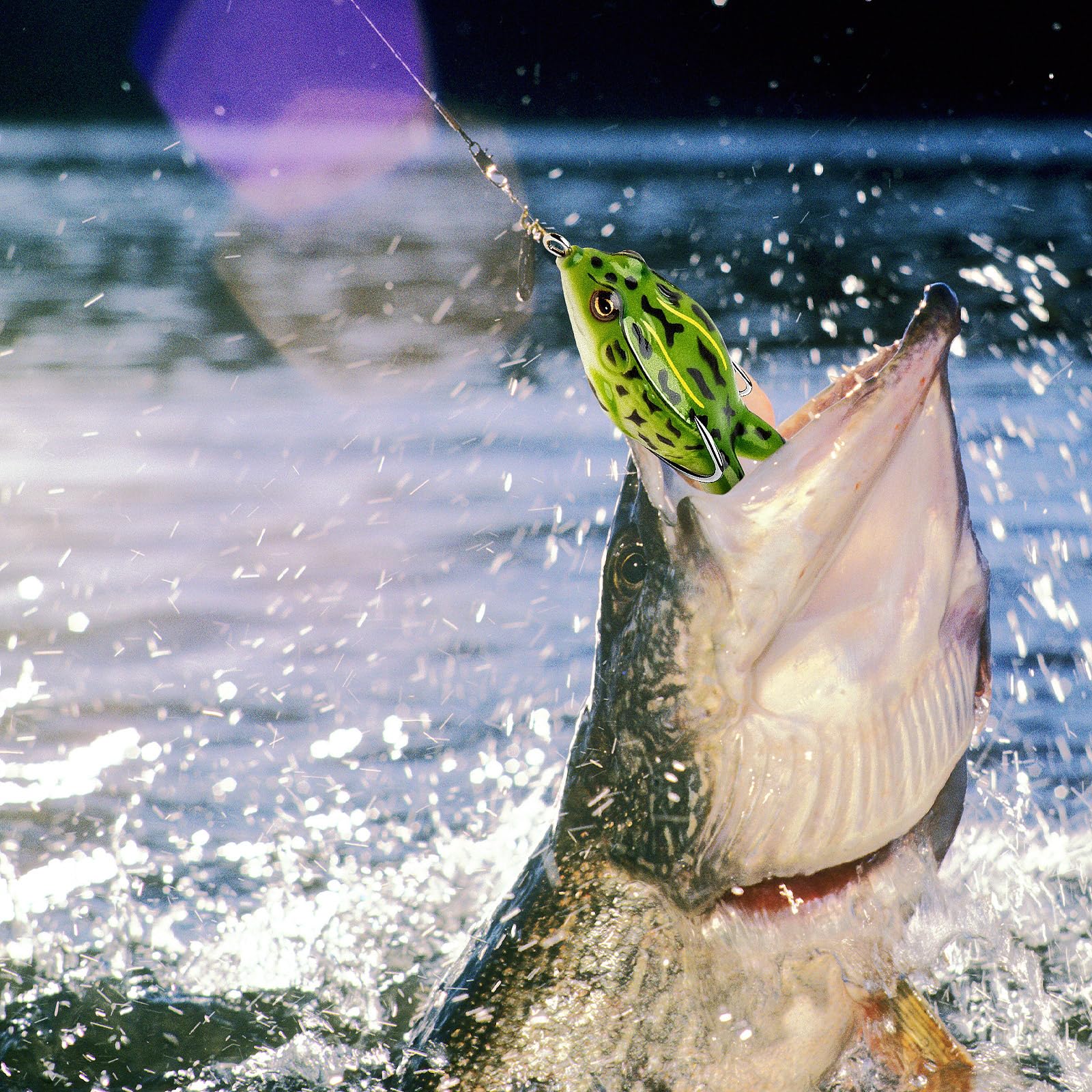 Frog lures suitable for freshwater and saltwater fishing