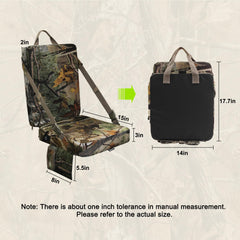 MDSTOP hunting seat with side strap carry keeps your gear secure on the move.