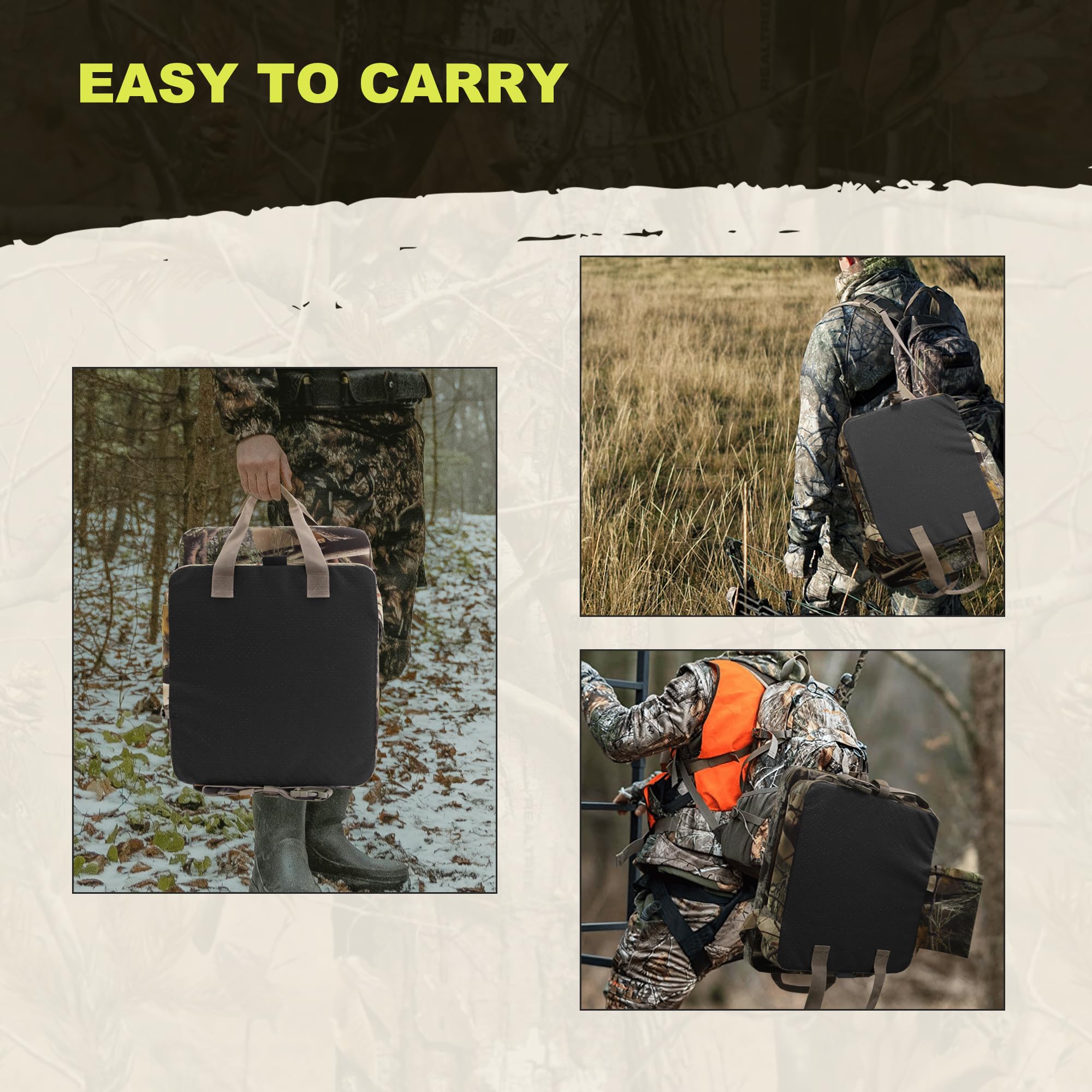 MDSTOP tree-stand compatible seat keeps you comfortable through long wait times.