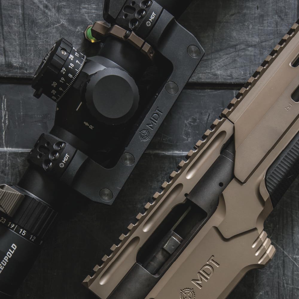 Integrated recoil lug featured on MDT scope mount for recoil stability