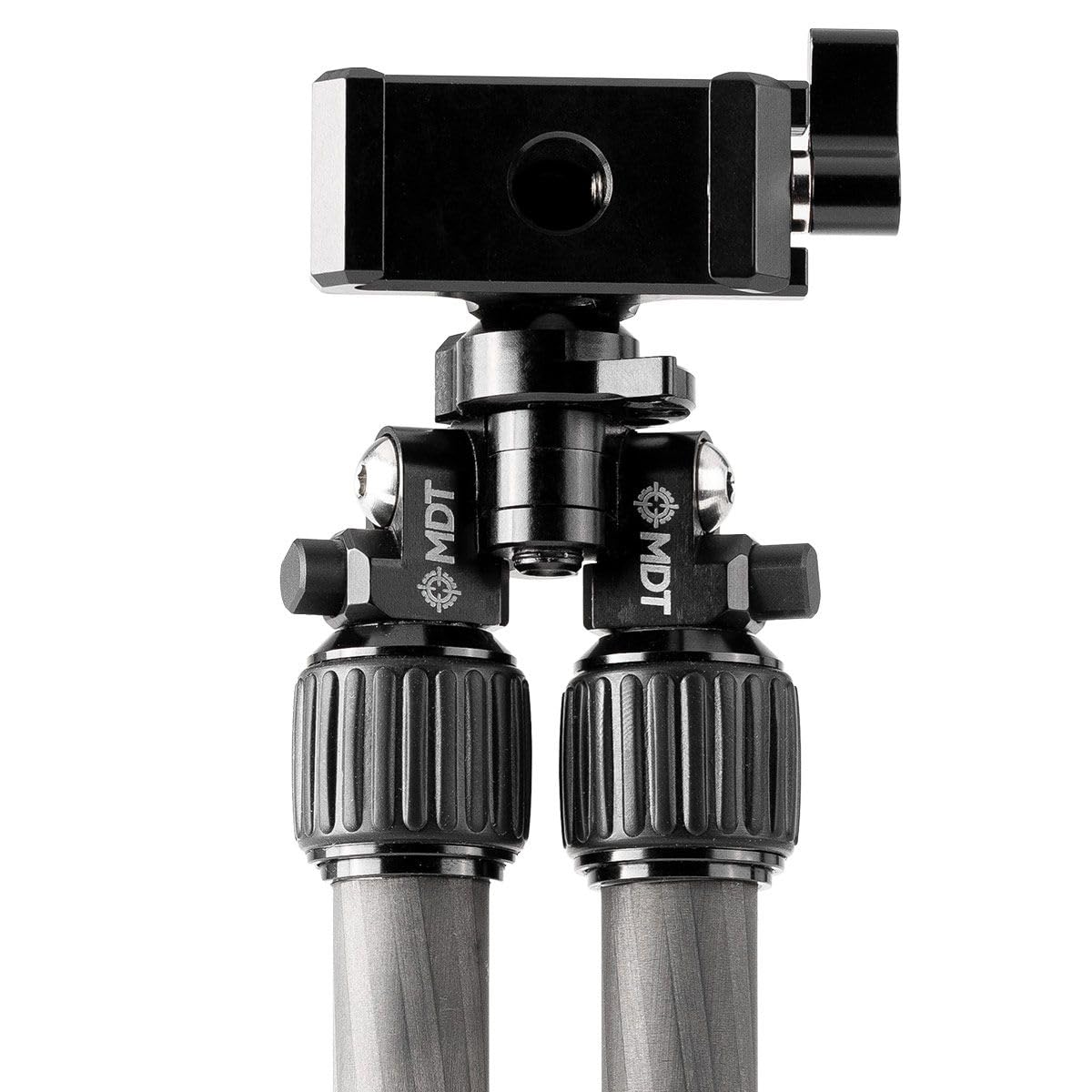 MDT ARCA Black Bipod side view highlights lightweight carbon fiber durability for field use