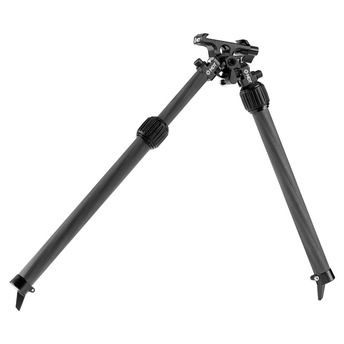 MDT ARCA Black Bipod cant and leg splay support ultra-low prone shooting