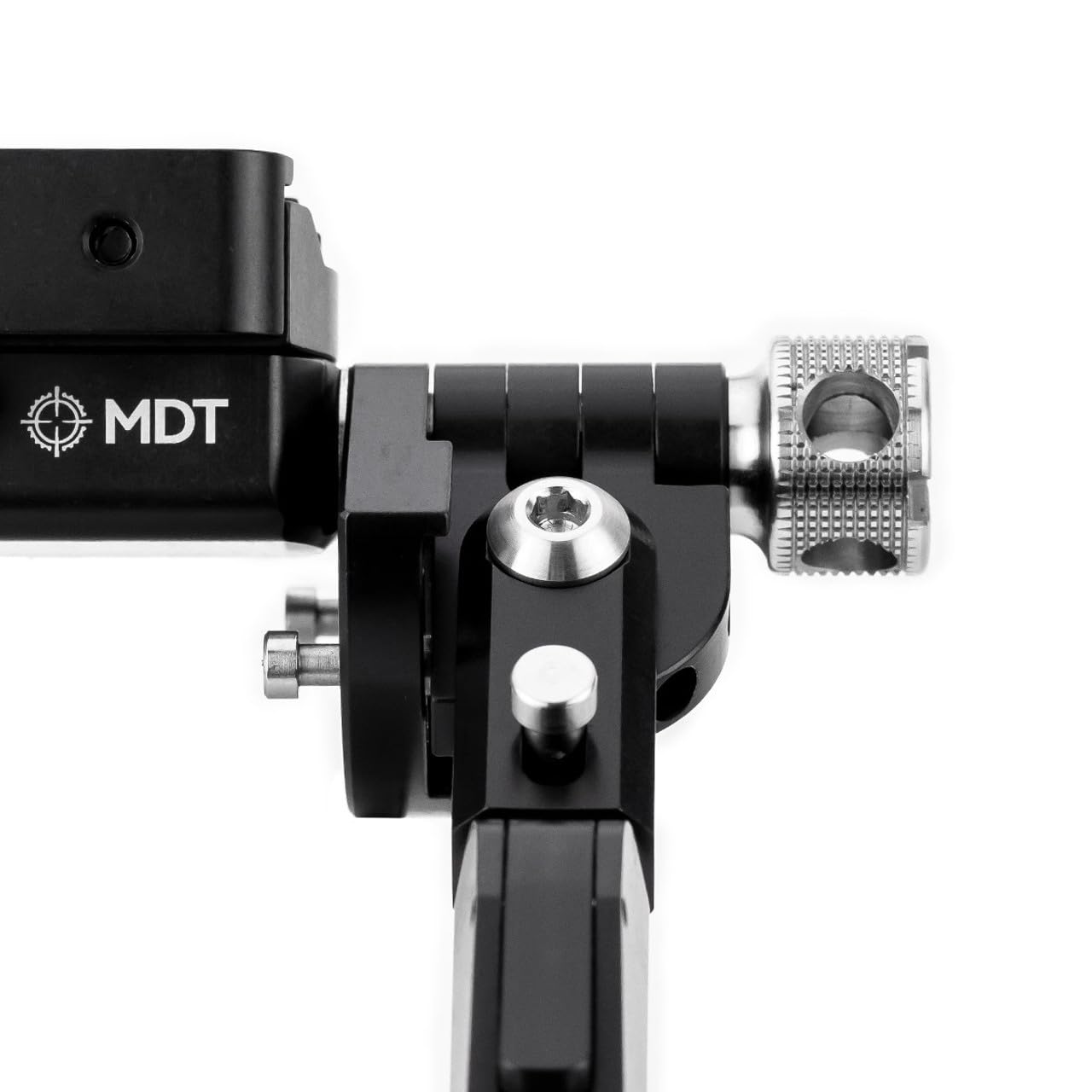 MDT Ckye-Pod Gen2 bipod front view highlights compact design.