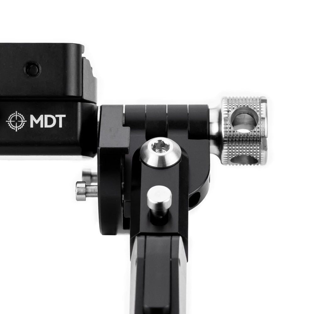MDT Ckye-Pod Gen2 bipod front view highlights compact design.
