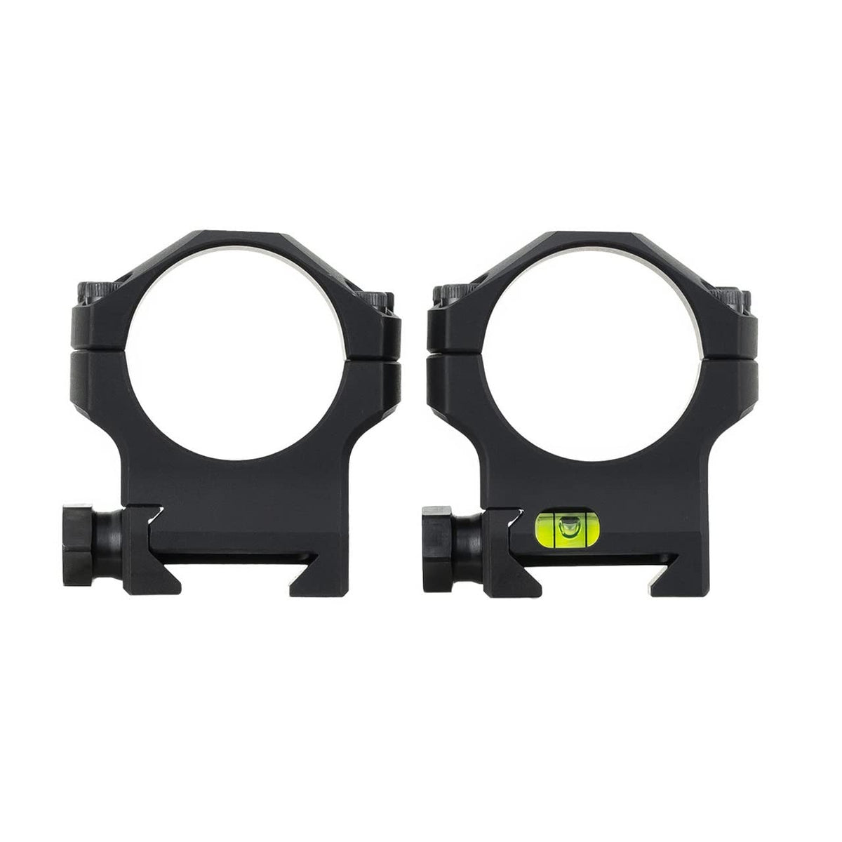 MDT Elite 34mm High Black scope rings side view showing rugged field readiness