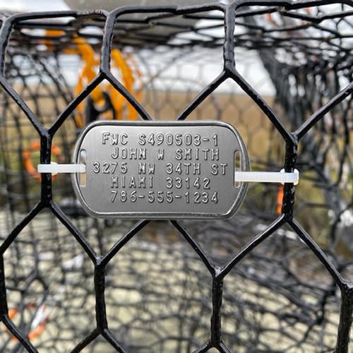 Rust-proof, saltwater corrosion resistant tag construction