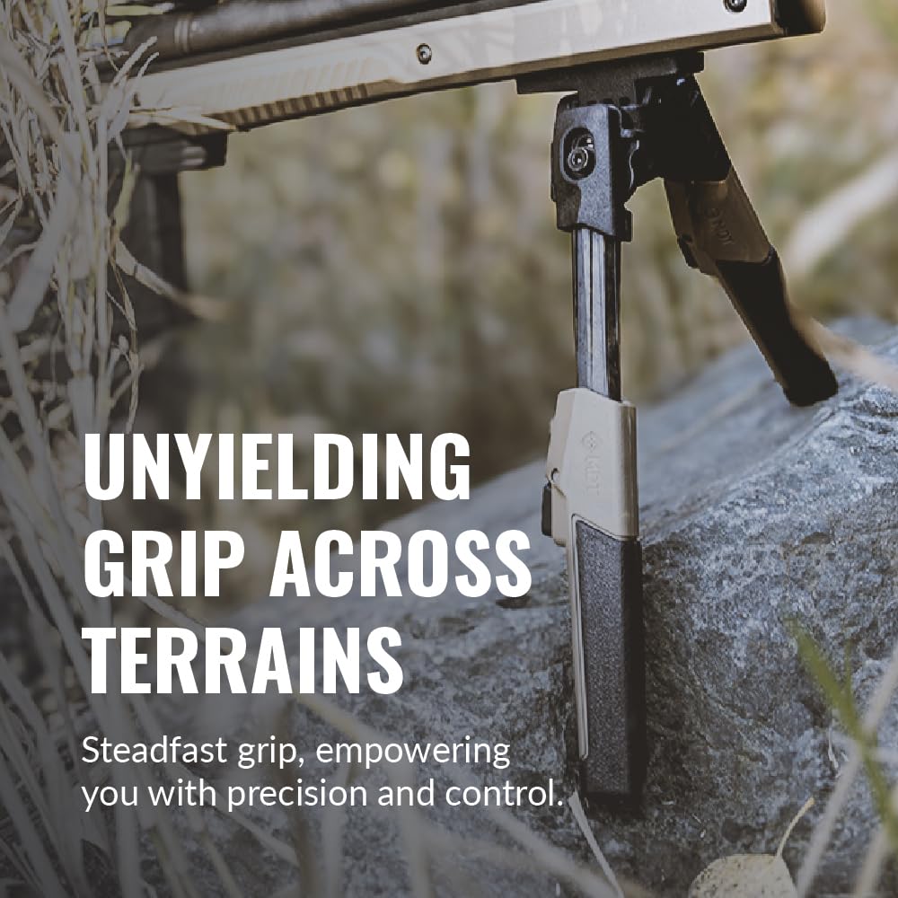 MDT Oryx Bipod polymer construction offers lightweight, durable support.