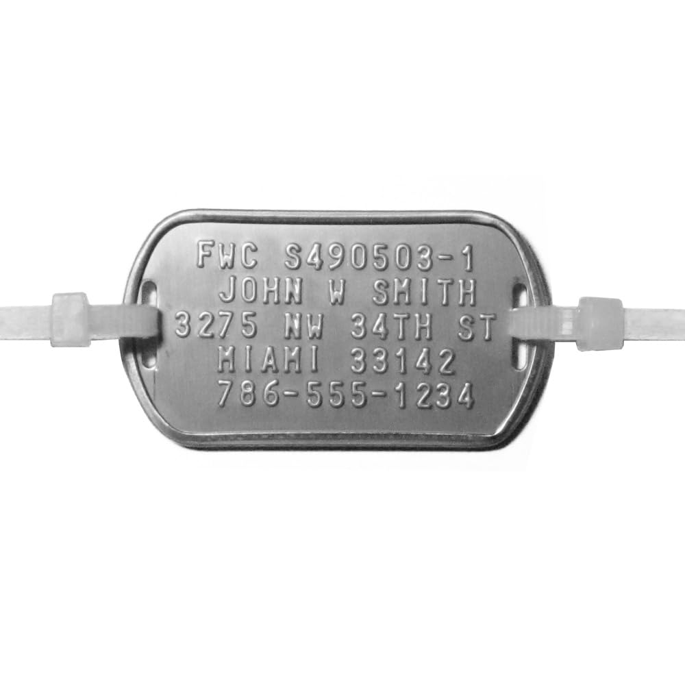 In-house manufactured crab trap tag with durable label