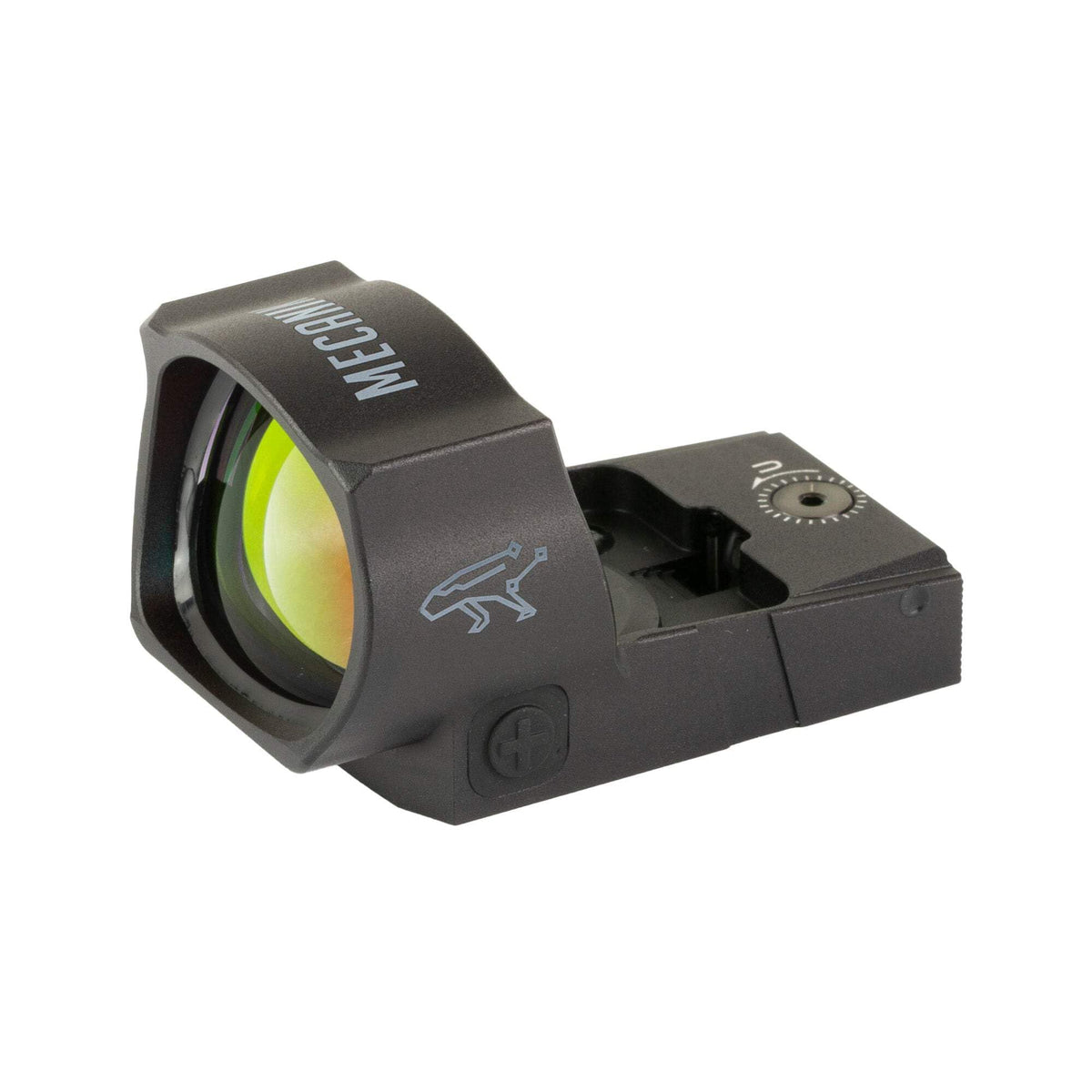 MECANIK MO3 reflex sight closeup highlights glass lens and 6 MOA dot for quick aiming.