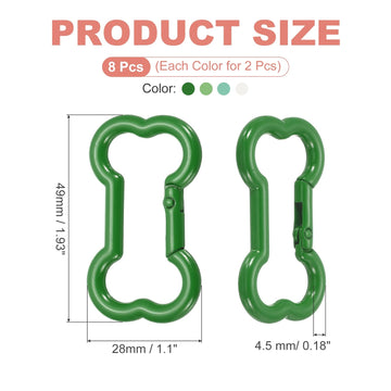 MECCANIXITY bone-shape clip mint green keeps essentials within reach