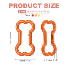 Meccanixity bone-shaped buckle clip in yellow keeps a water bottle within reach.