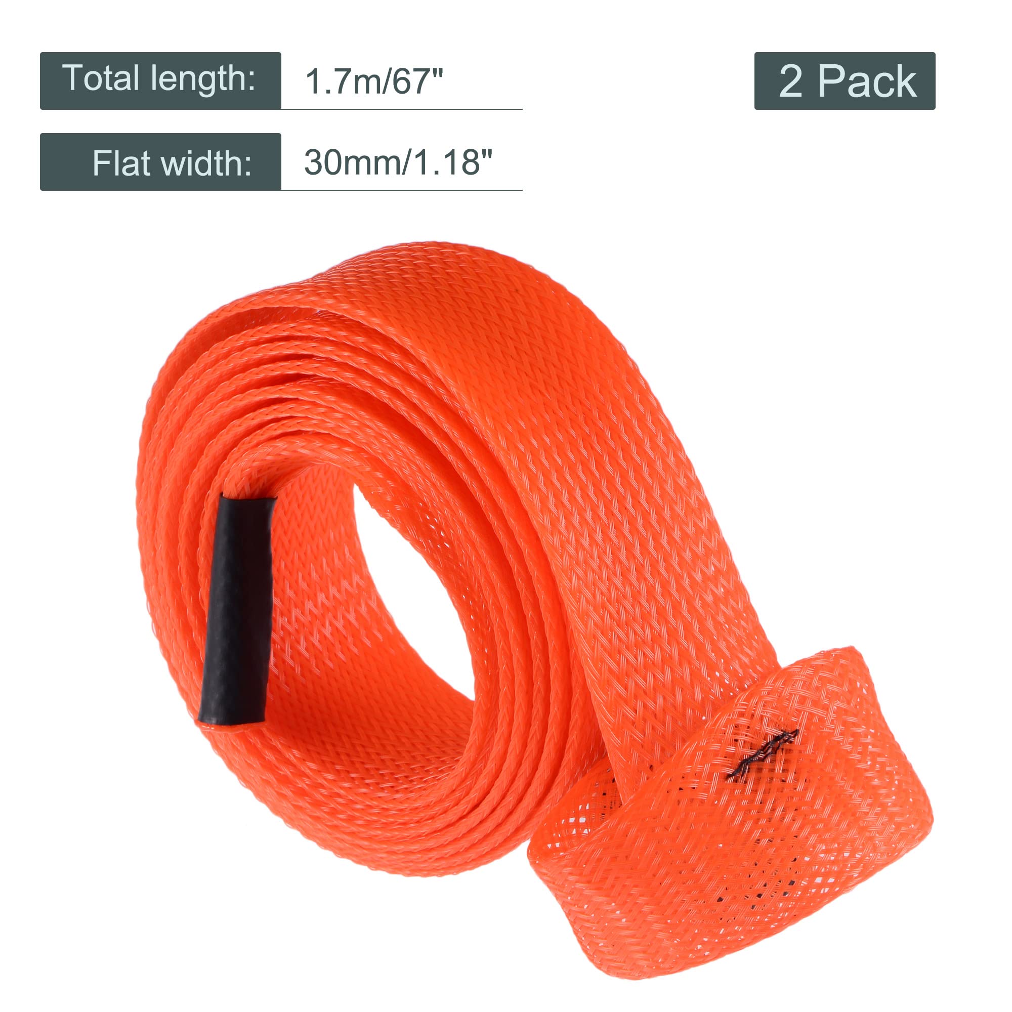 Meccanixity braided mesh rod cover closeup shows wear resistance and flexibility