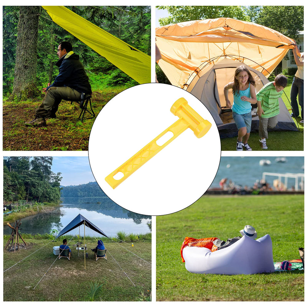 MECCANIXITY camping hammer sturdy design supports tent setup