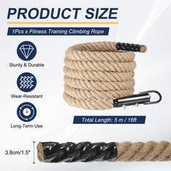 MECCANIXITY climbing rope grip handles provide comfortable, slip-resistant training sessions.
