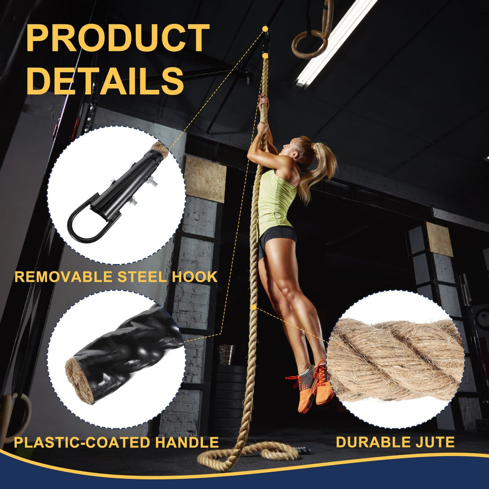 MECCANIXITY rope handle close-up emphasizes plastic-coated grip for secure, slip-free training.