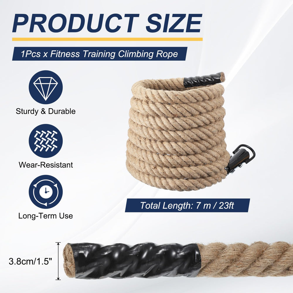Meccanixity climbing rope removable hook provides secure mounting and quick setup.