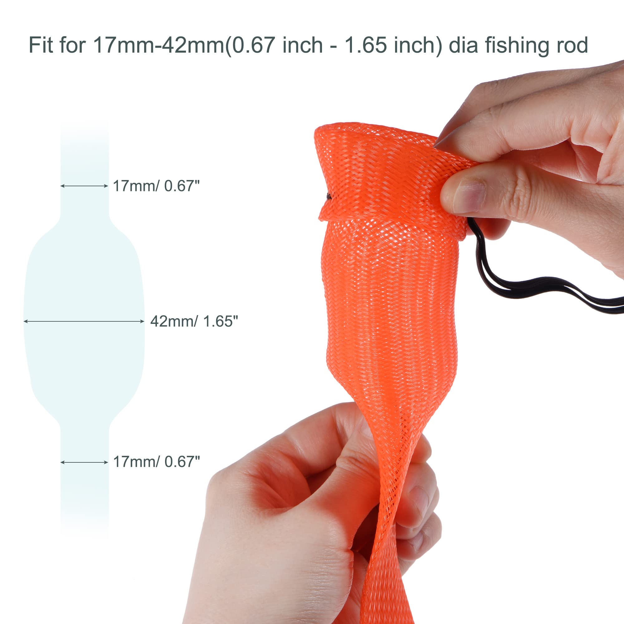 Meccanixity rod sleeve demonstrating fit for various rod diameters