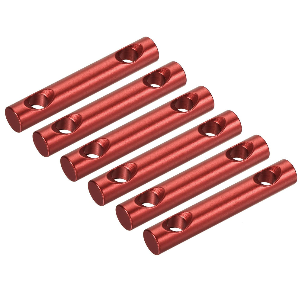 MECCANIXITY tent rope adjusters red 60mm two-hole tensioners for secure setup.