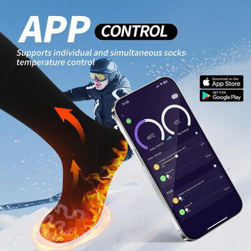 Mecmic heated socks use low-voltage safety design with reliable protection