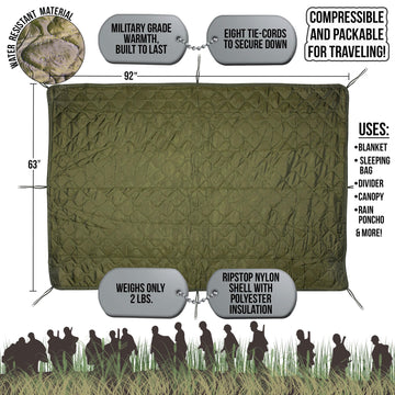Medals of America OD green fabric closeup — durable military surplus material for rugged use.