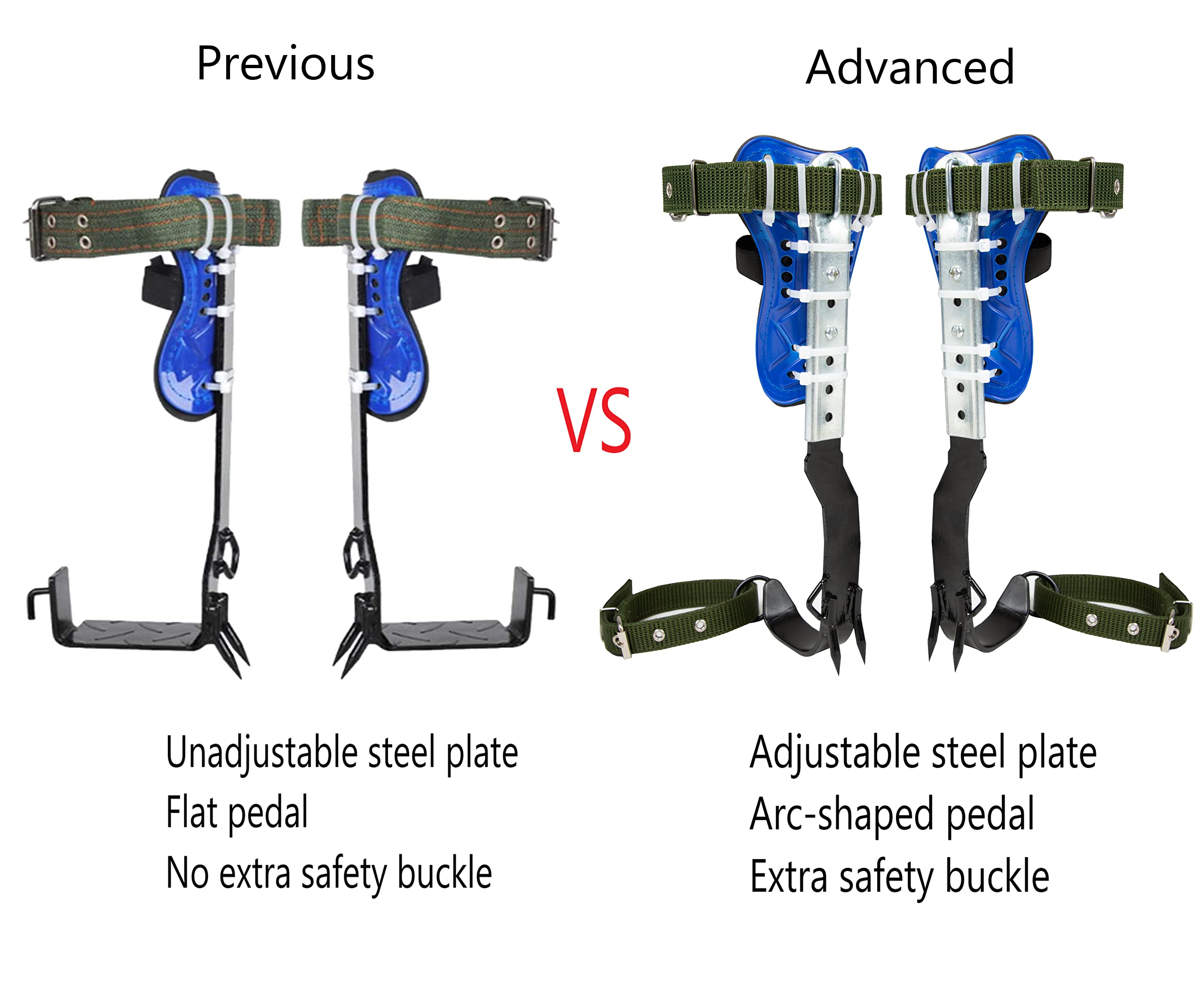 Medduw double-layer leg guards and buckles increase climbing safety.