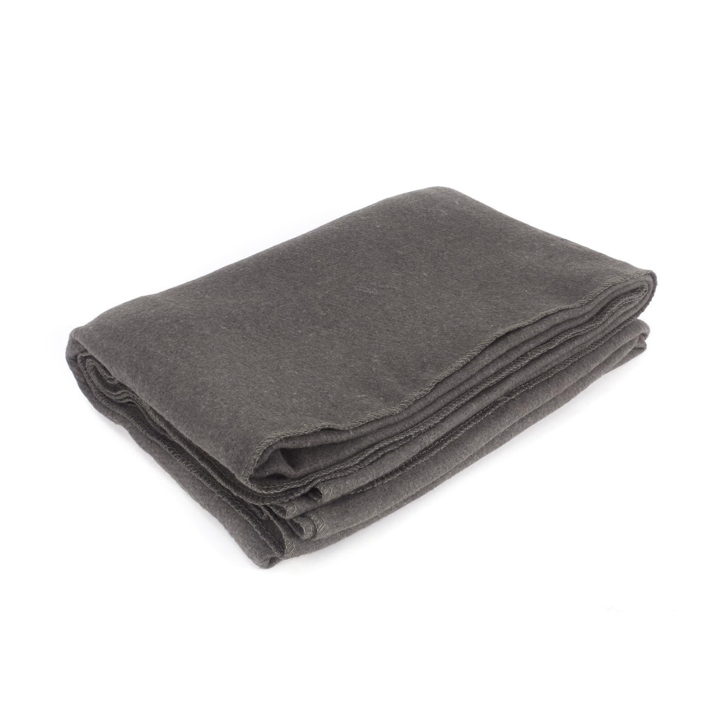 MediTac grey warm wool blanket spread on a bed showing generous 62x80 size.