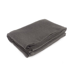 MediTac grey warm wool blanket spread on a bed showing generous 62x80 size.
