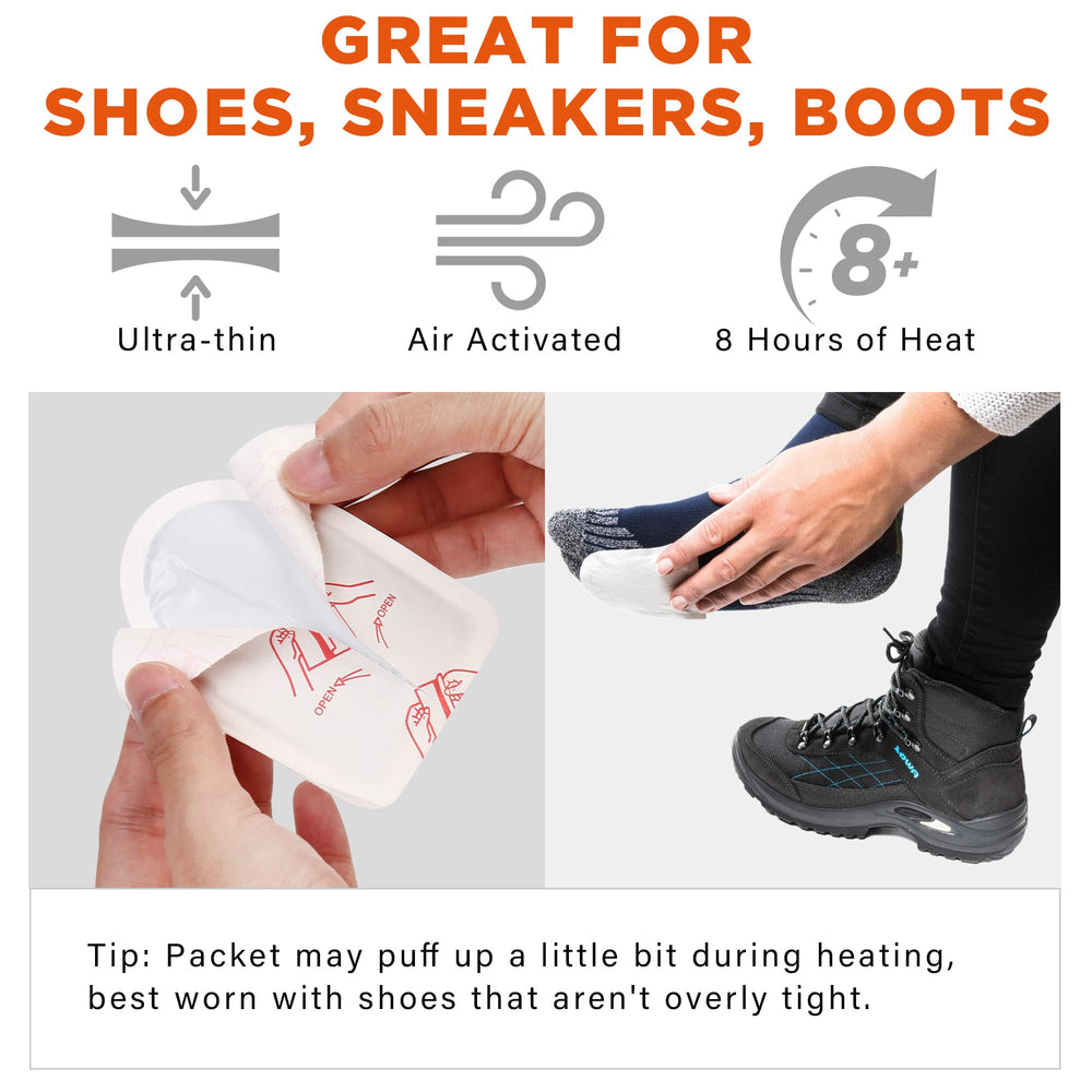 MEDLOT Toe Warmers deliver up to eight hours of heat