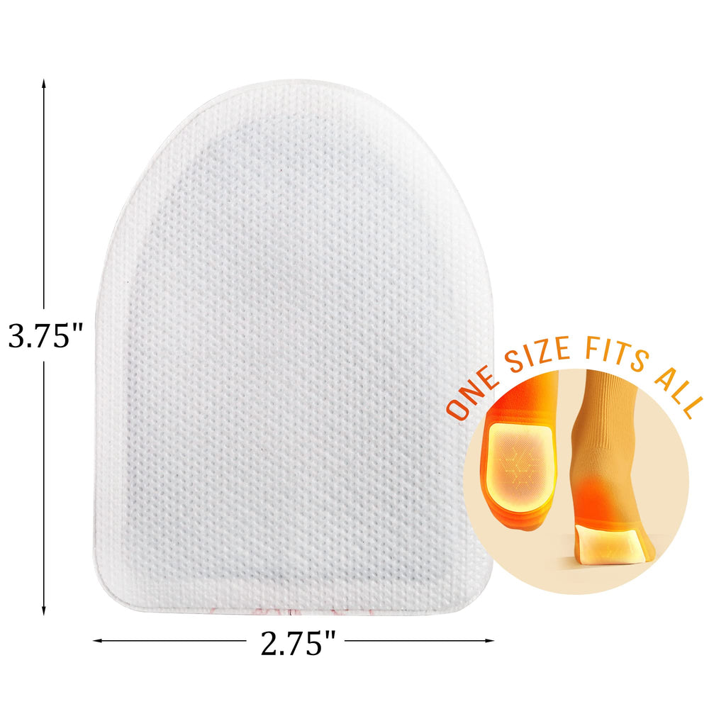 MEDLOT Toe Warmers placed inside shoes for lasting toe warmth
